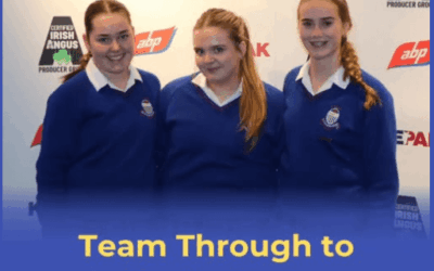 Team Through to Croke Park in Certified Irish Angus Schools Competition